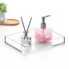 DINGHUO-Acrylic-Perfume-Bathroom-Vanity-Counter-Tray-Clear-9.5x7-Rectangle-Countertop-Organizer-for-Jewelry-Candles-Soap-Makeup-Toilet-Tank-Kitchen