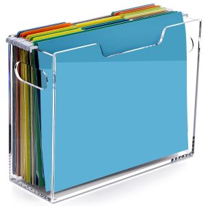 DINGHUO-Hanging-File-Box-Letter-Size-Acrylic-Hanging-File-Organizer-Clear-Portable-File-Storage-Box-with-Handle-File-Folder-Holder-for-Desk-Home-Office-School