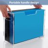 Acrylic Hanging File Organizer Box, Legal Size Clear File Storage Box with Handles, Portable Filing Holder for Desk, Home Office, School