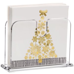 Napkin Holder for Table, Standing Clear Acrylic Luncheon Napkin Holder, Great for Kitchen, Dinner, Restaurant, Home Decor